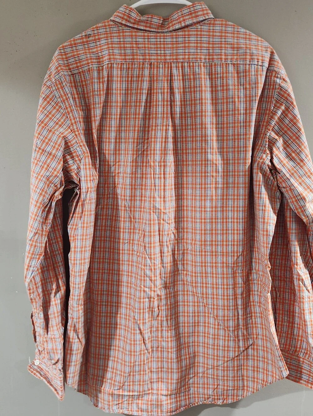 Ralph Lauren Orange Plaid Sz Xl Long Sleeve Button Up - Picture 4 of 4